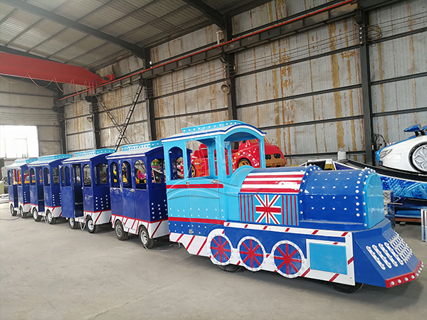 Customized Blue Trackless Train for Sale